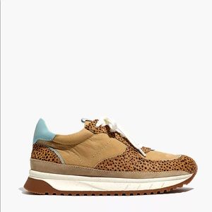 Kickoff Trainer Sneakers in Spot Dot Calf Hair and Nubuck